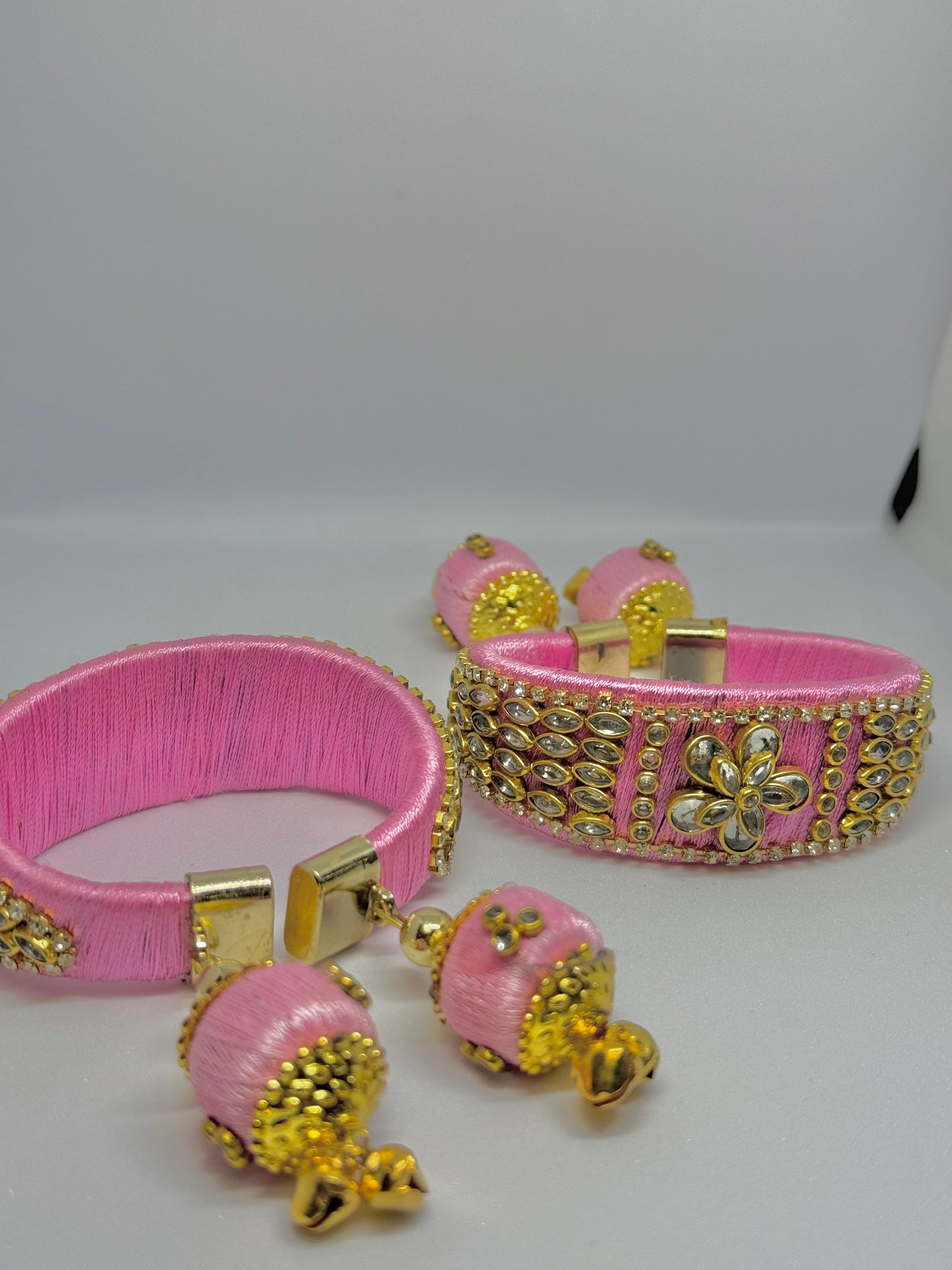 Pink Mirror Bangles