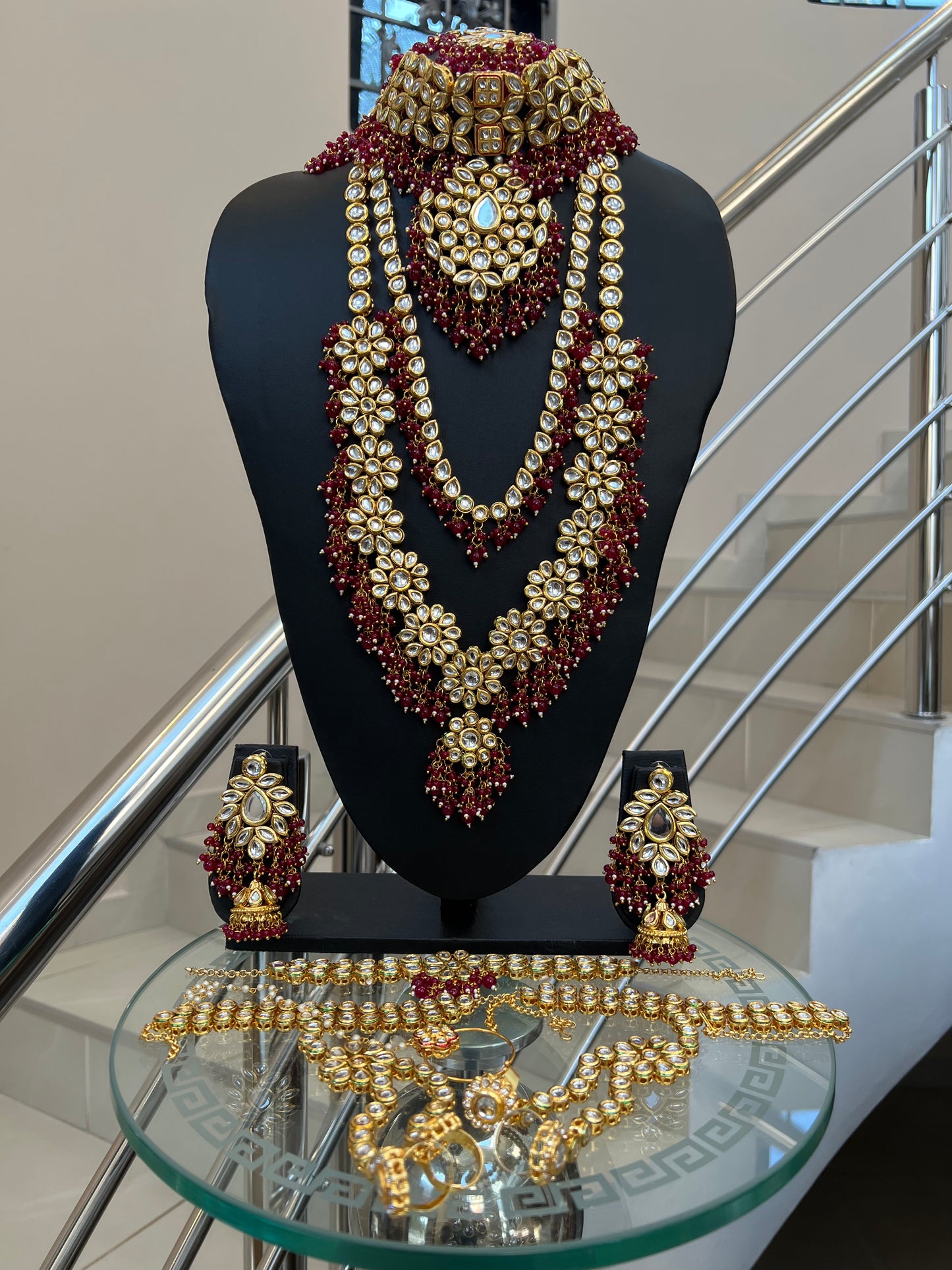 Kundan Bridal Set - 8 piece