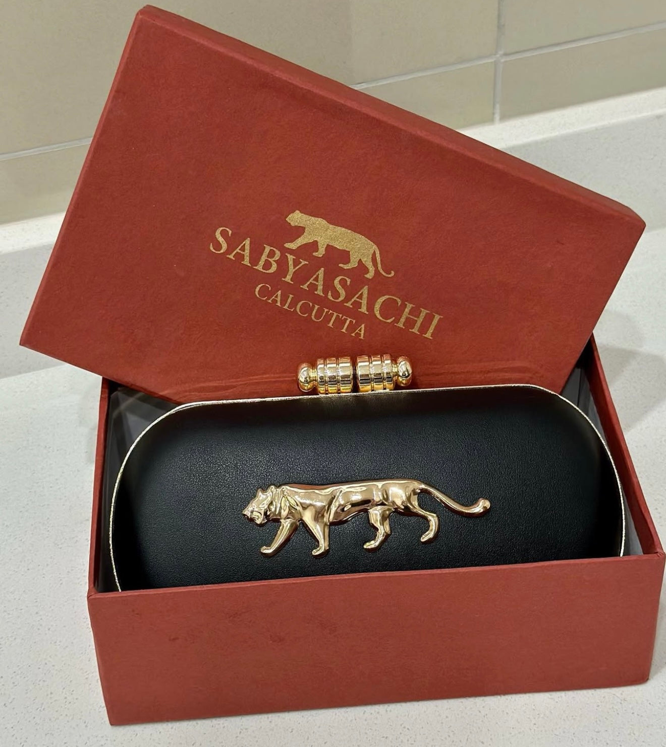 Sabyasachi Inspired Clutch Bag - Plain Black