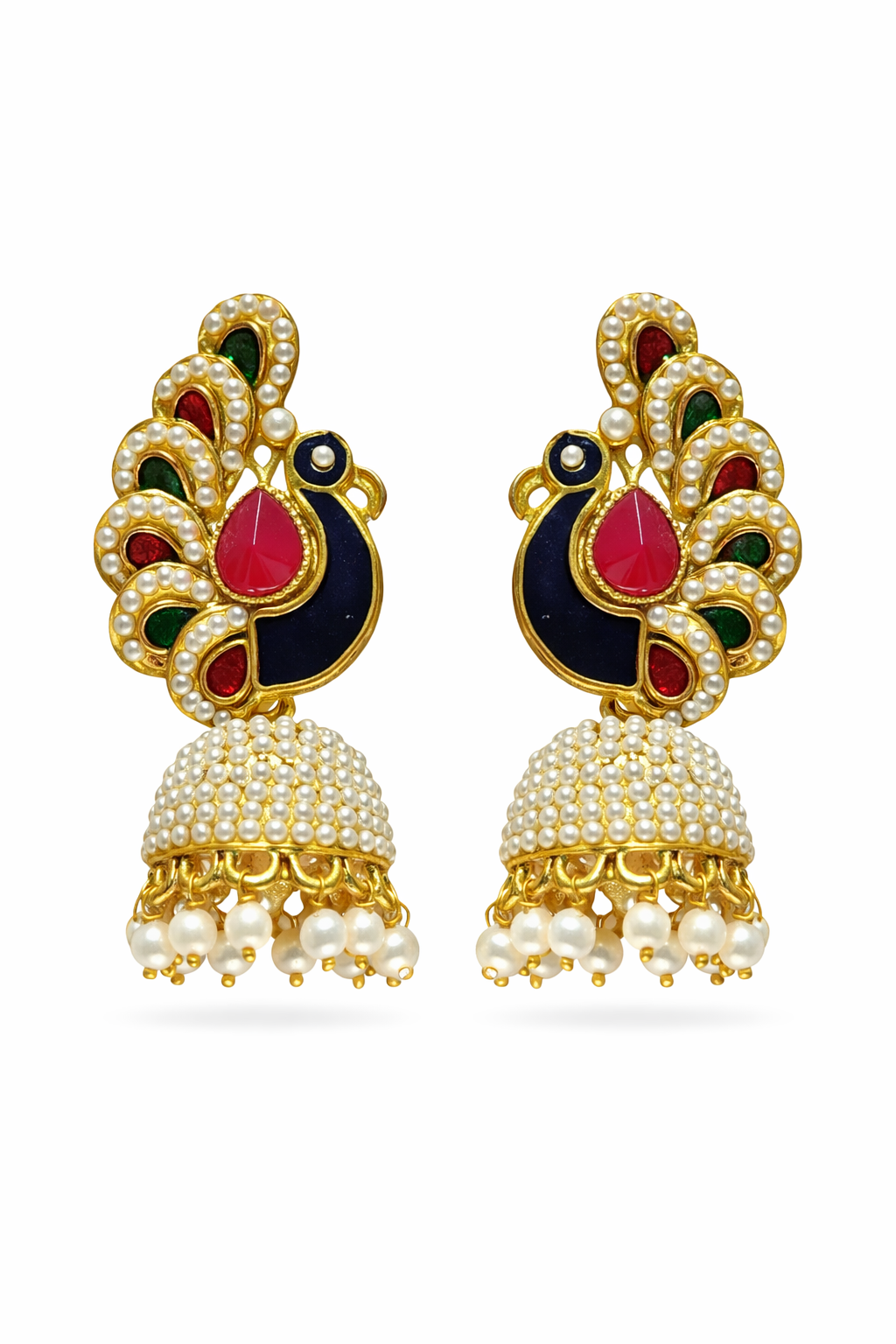 Peacock Jhumkas