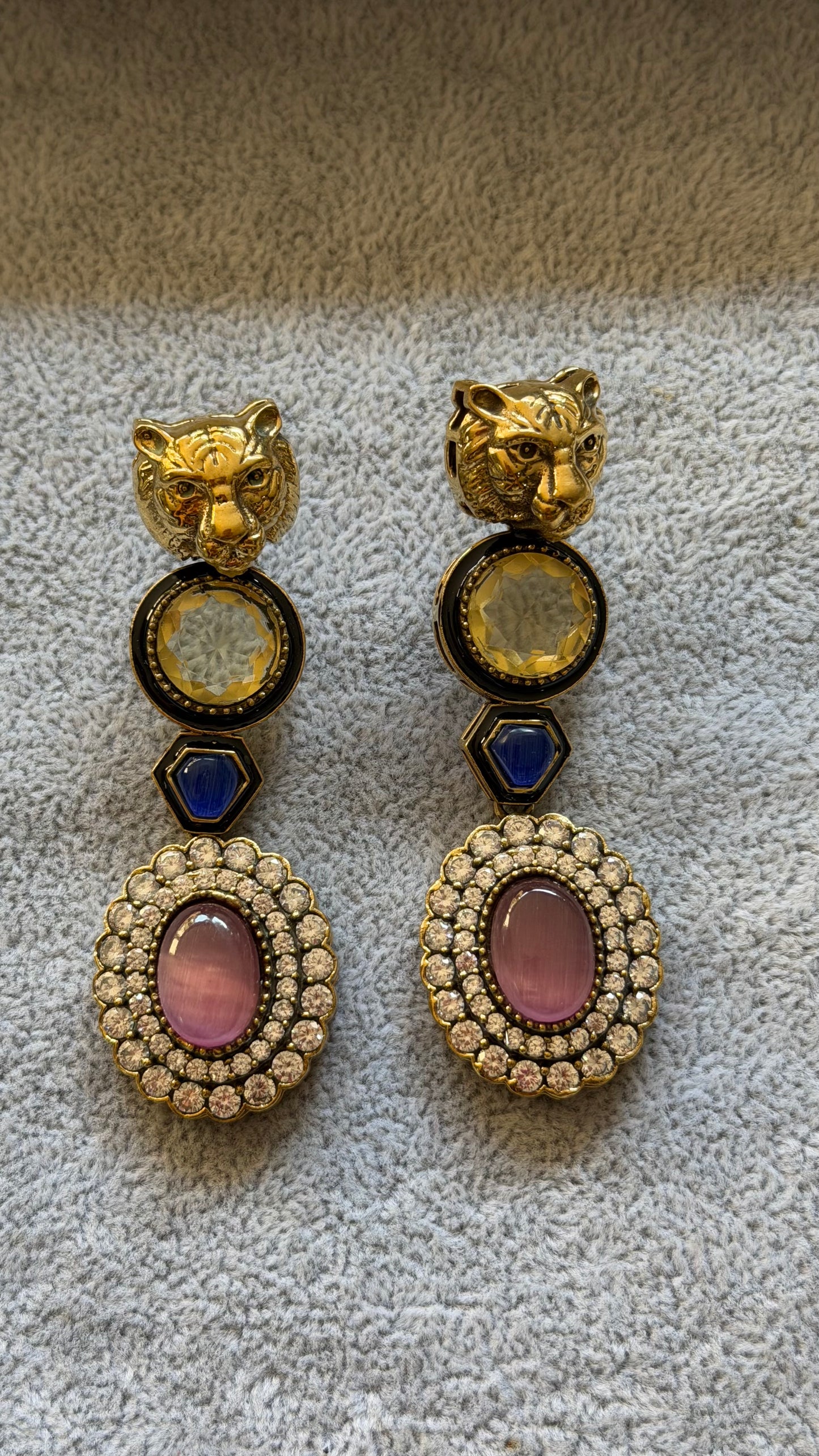 Blush Tiger Statement Drops