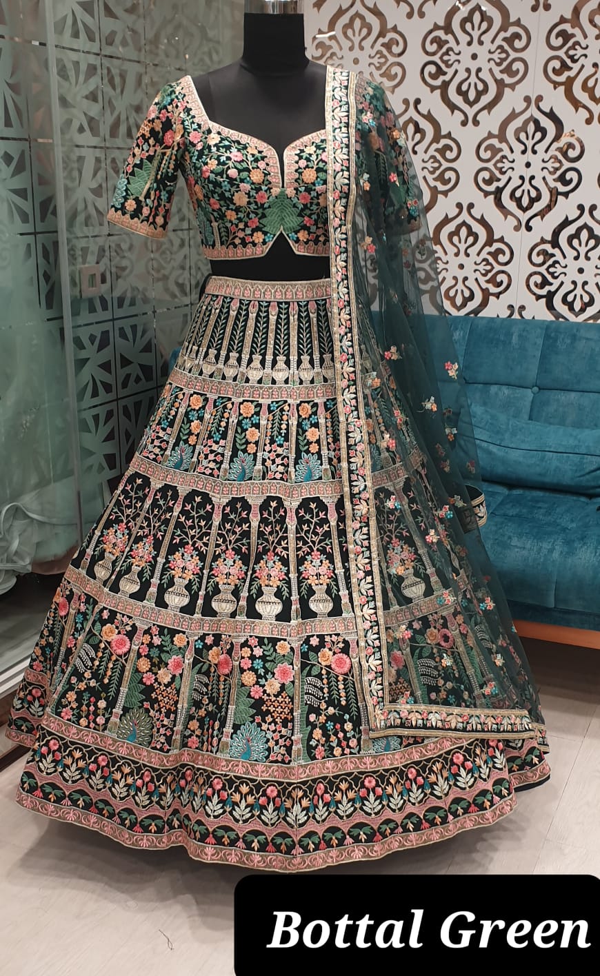 Emerald Designer Lehenga