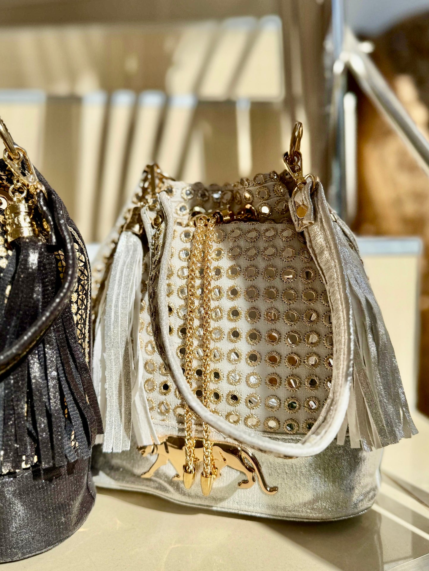 Sabyasachi Inspired Potli Bag - Ivory Limited Edition