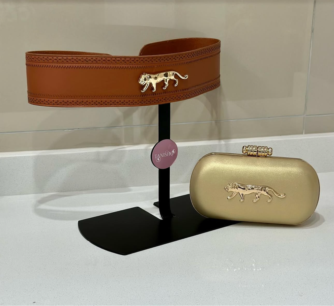 Sabyasachi Inspired Thick Belt - Tan (includes packaging)