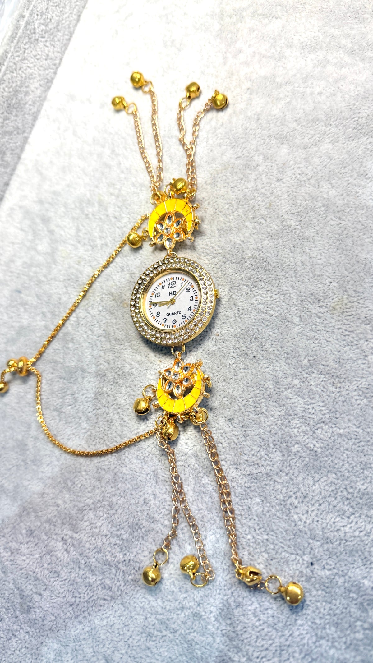 Yellow Diamanté Desi Watch