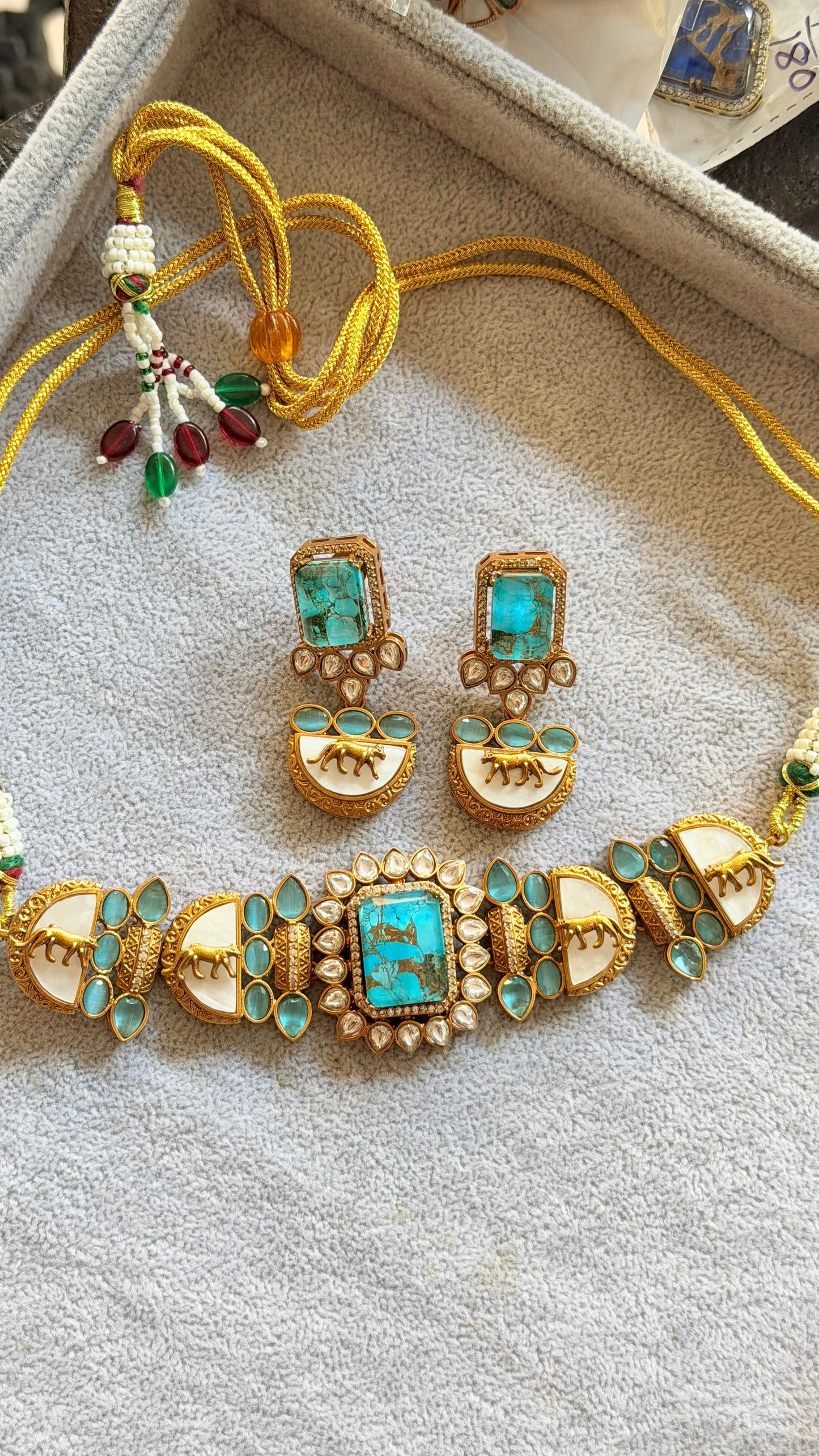 Turquoise Sabysachi Inspired Set