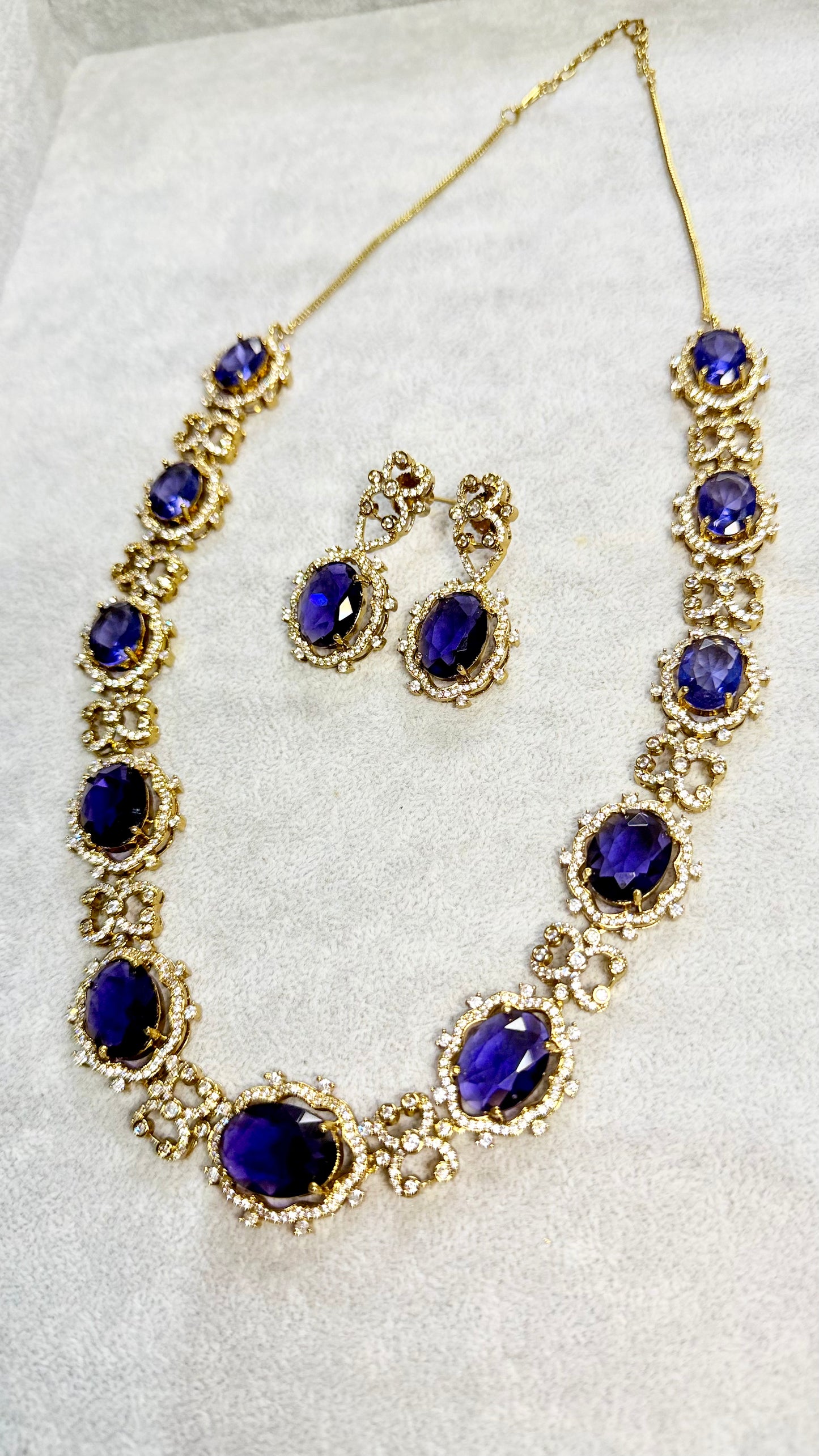 Amethyst Diamanté Set
