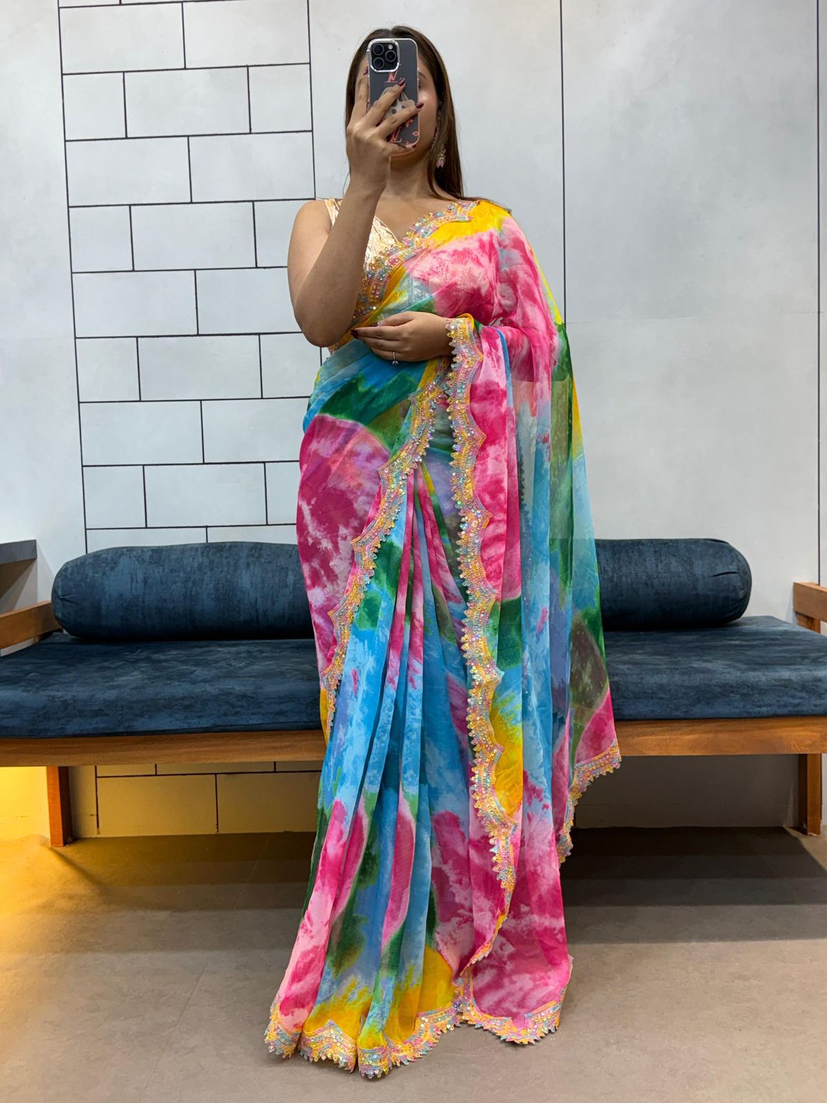 Vibrant Tie Dye Saree