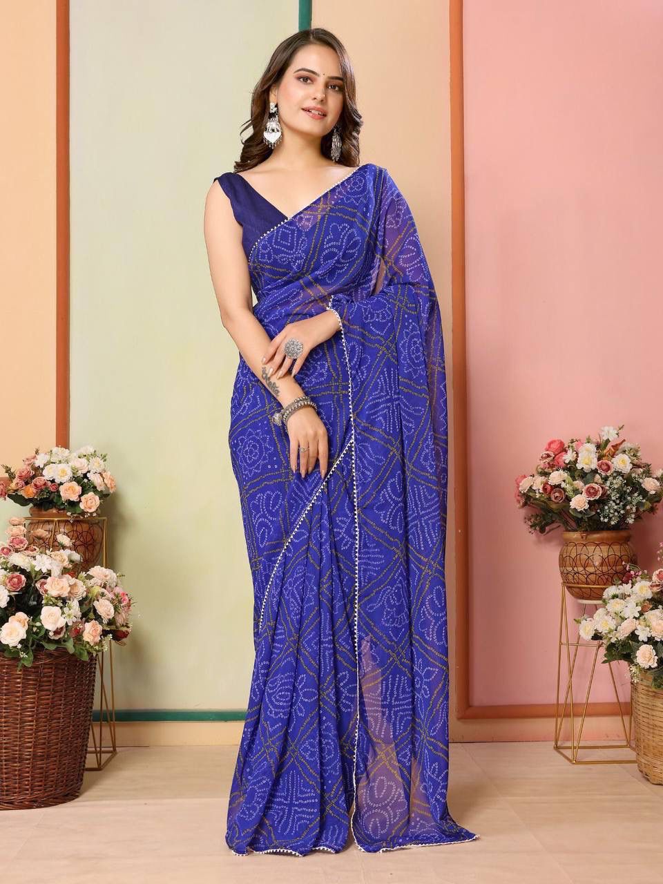 Bandhani Ready Made Saree