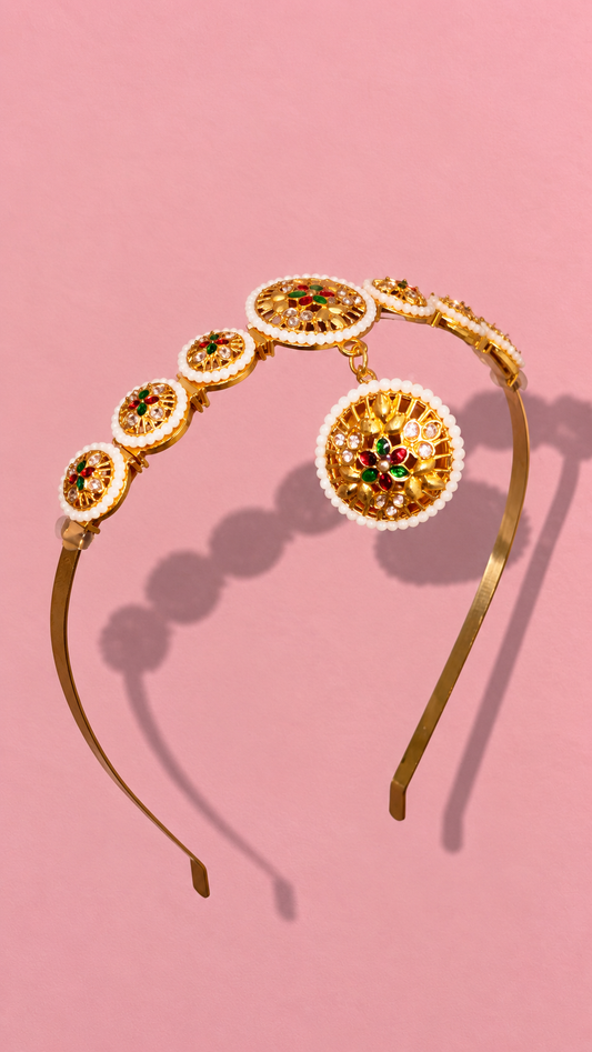Gold & Pearl Mathapatti