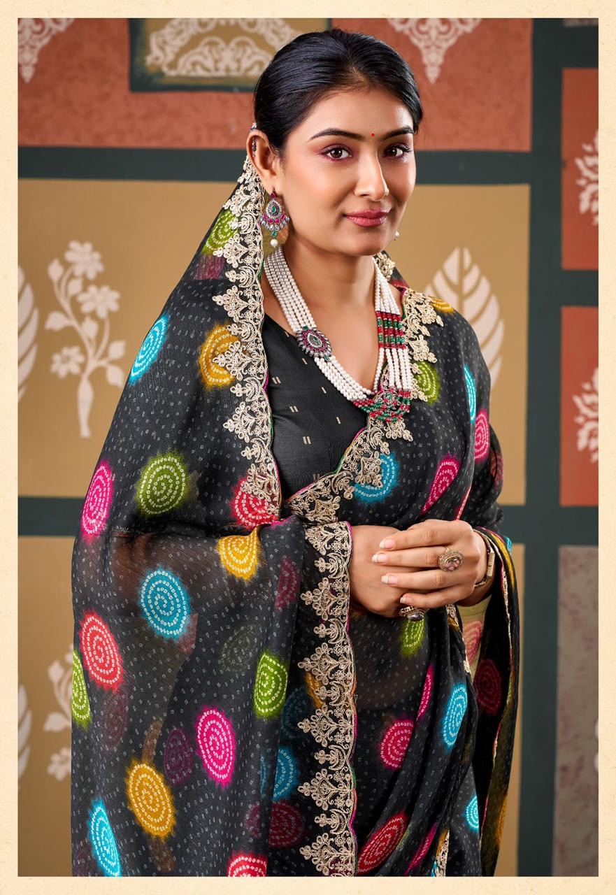 Midnight Rangriti Saree