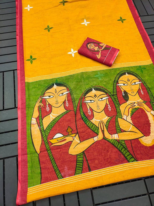 Folk Art Saree