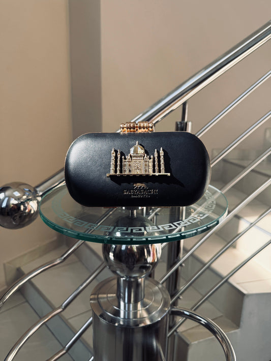 Sabyasachi Inspired Clutch Bag - Taj Limited Edition Black