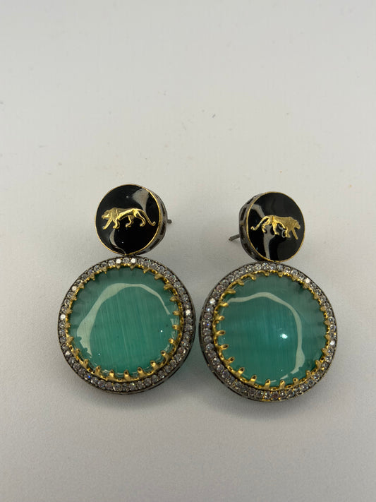 Mint Quartz Sabyasachi Inspired Earrings