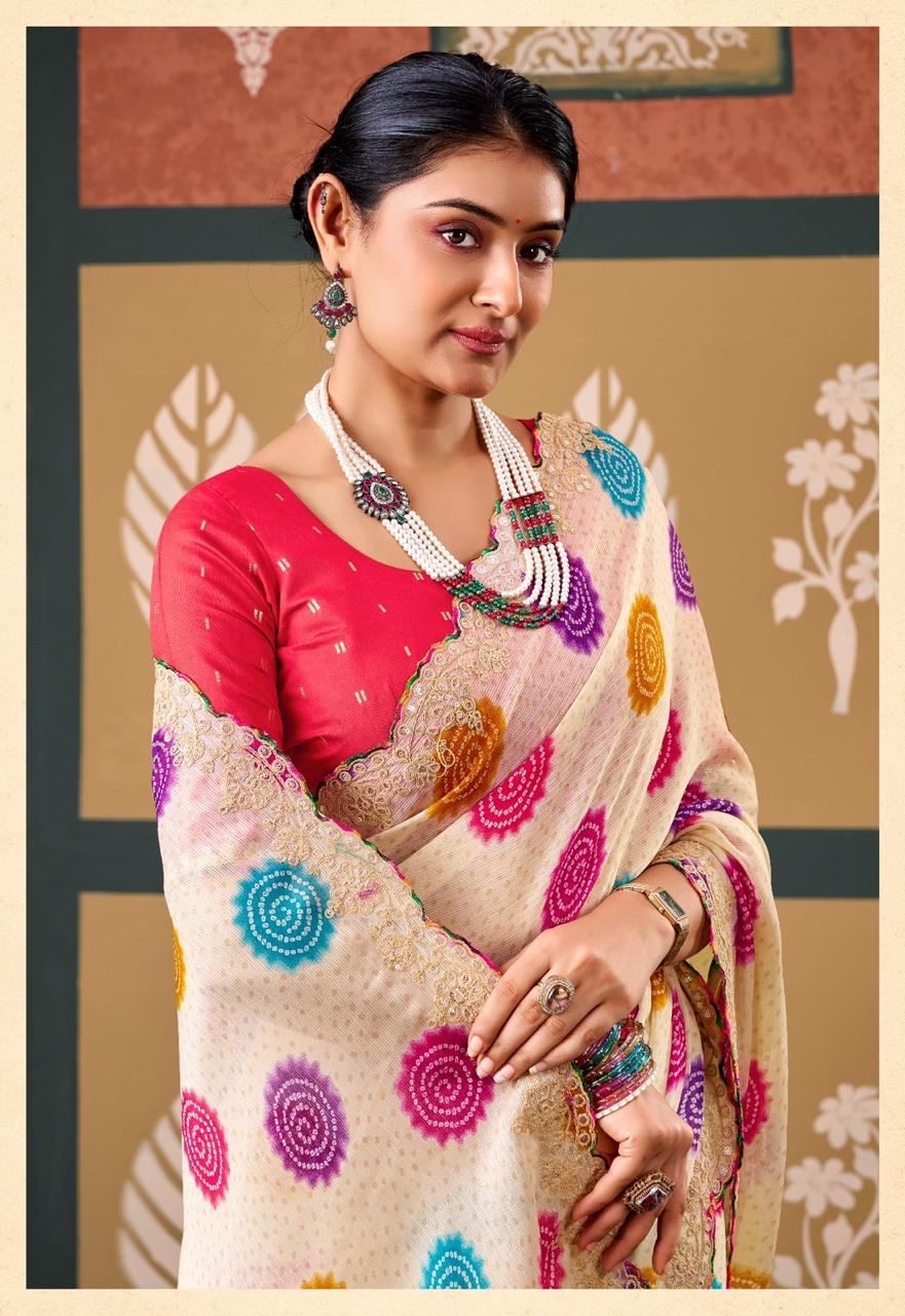 Rangriti Polka Saree