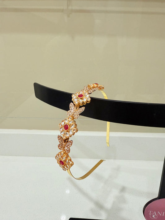 Butterfly Kundan Sheeshphool Alice Band