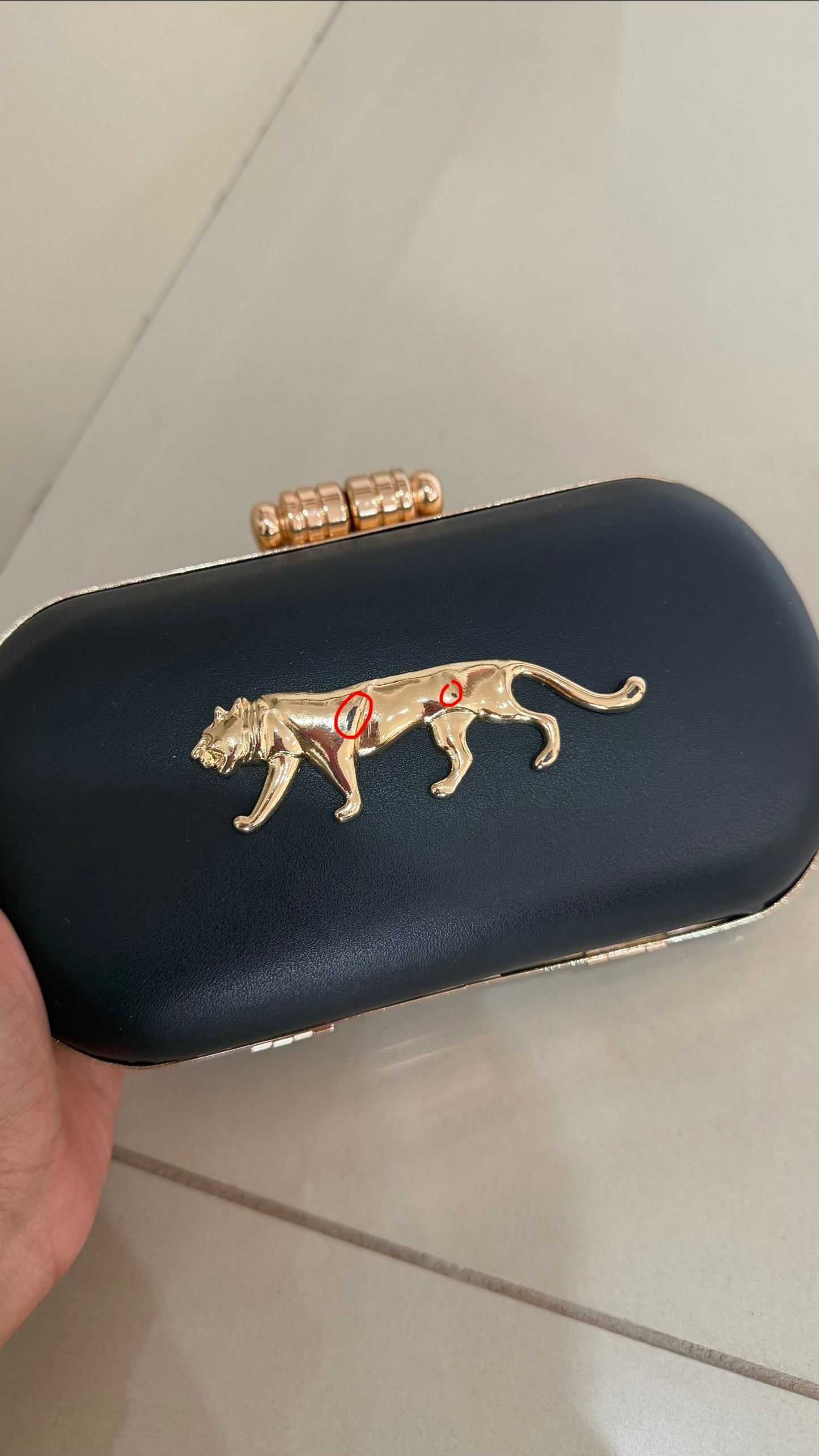 Imperfect Sabyasachi Inspired Plain Black Clutch