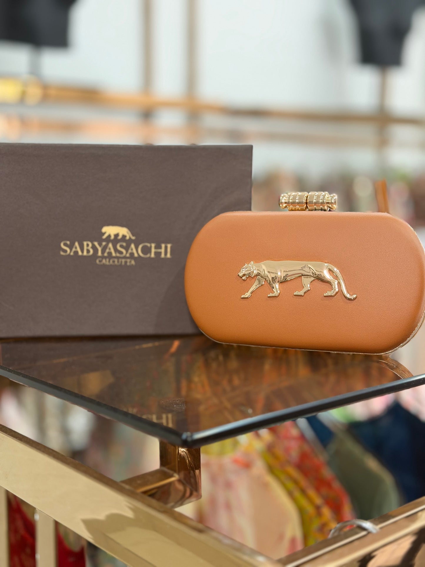 Sabyasachi Inspired Clutch Bag - Tan