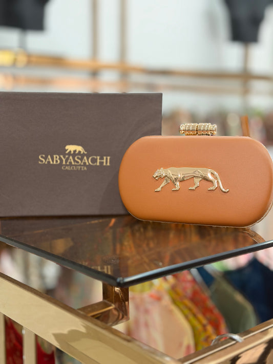 Sabyasachi Inspired Clutch Bag - Tan