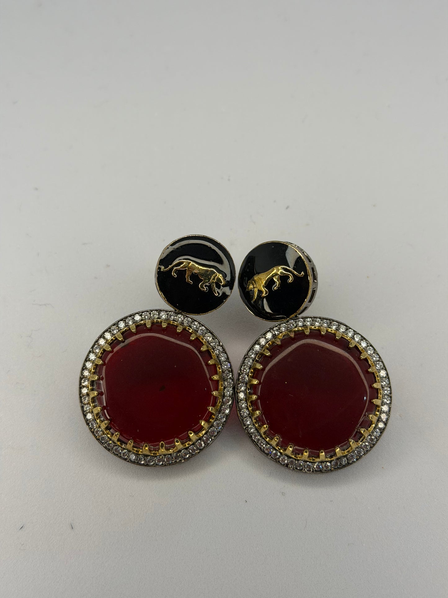 Ruby Quartz Sabyasachi Inspired Earring
