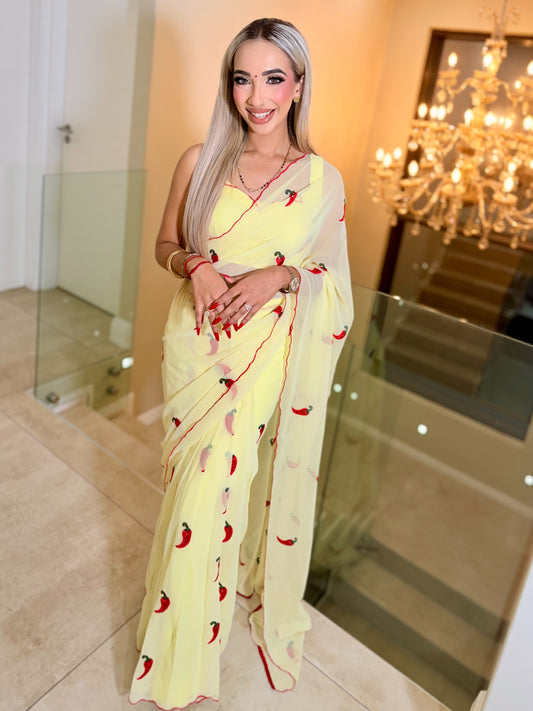 Mirchi Saree - Pre Pleated / Ready Made