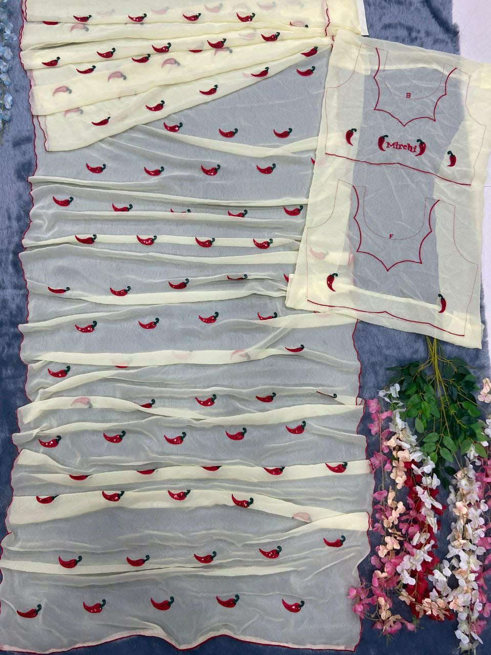 Mirchi Saree - Pre Pleated / Ready Made