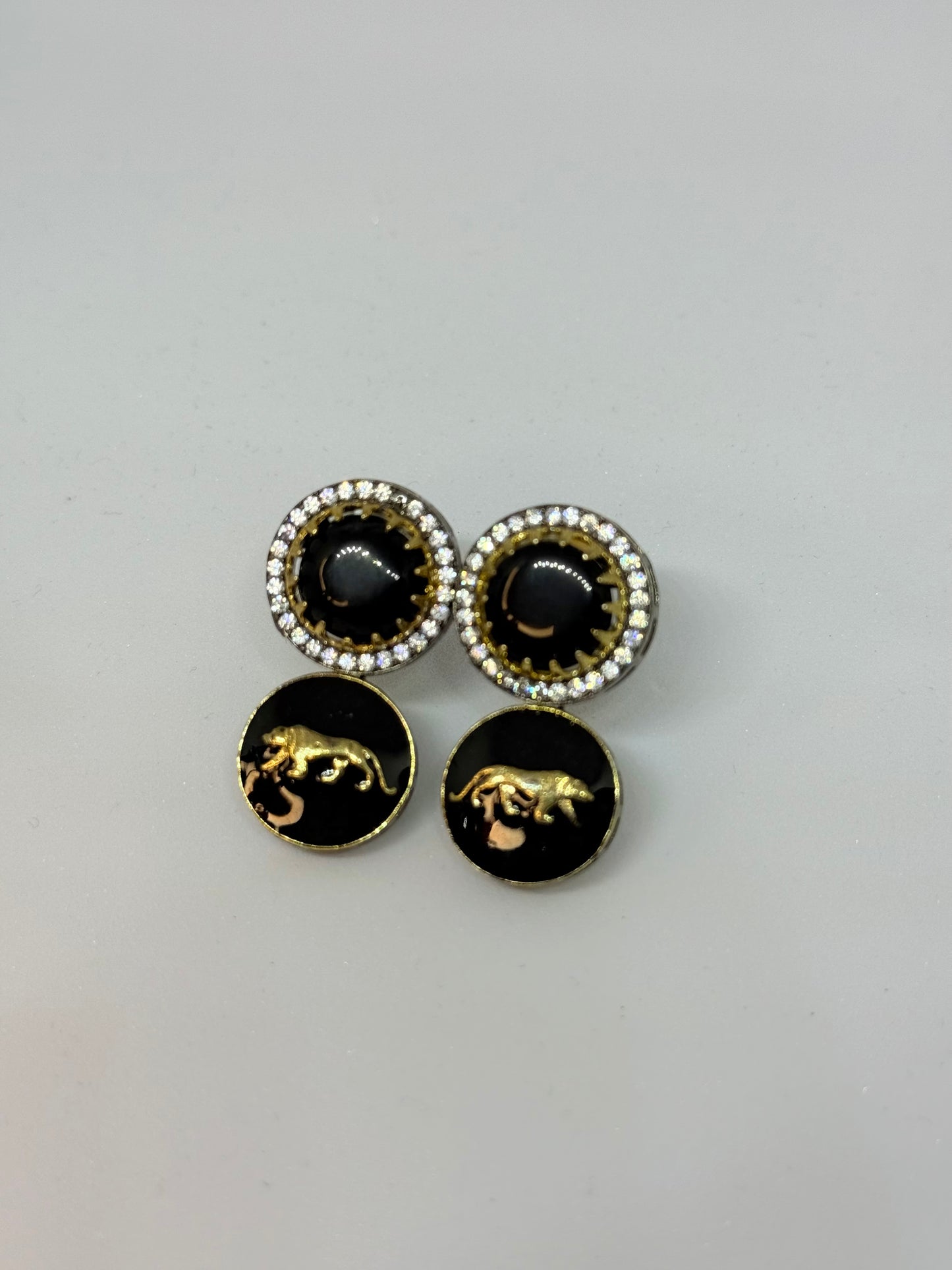 Black Diamanté Sabyasachi Inspired Earrings