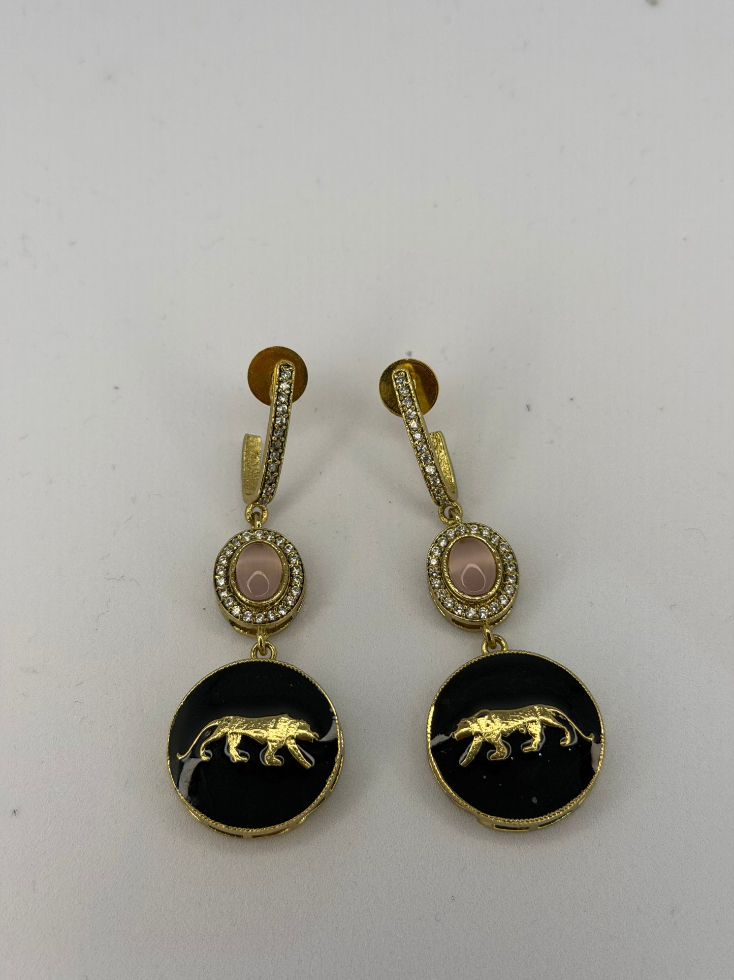 Pink Hoop Drop Sabyasachi Inspired Earrings
