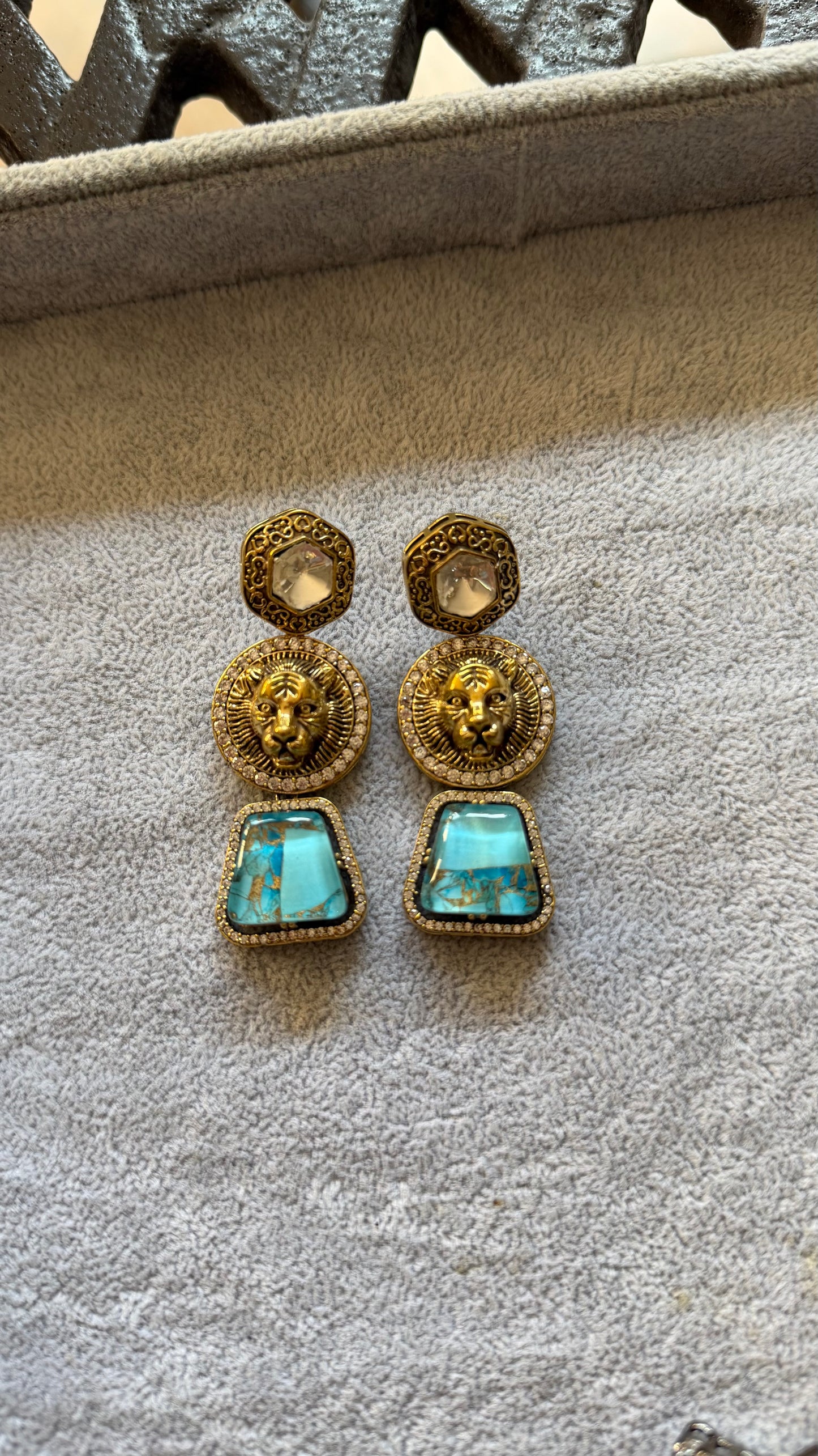 Turquoise Sabyasachi Inspired Drops