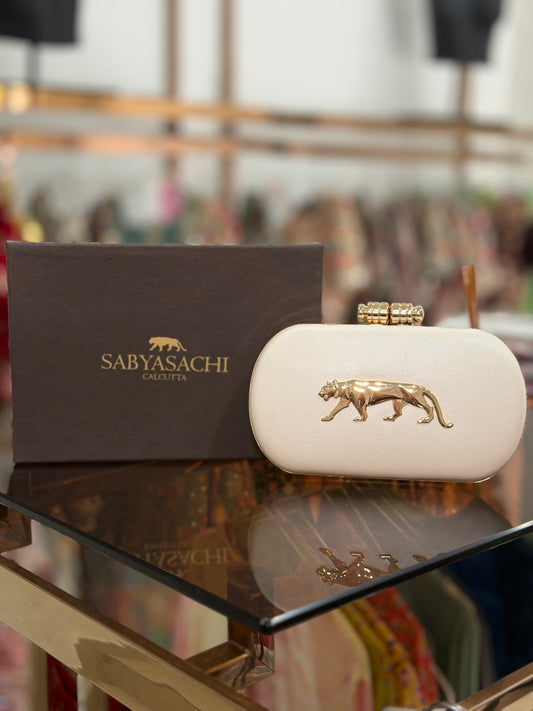 Sabyasachi Inspired Clutch Bag - Pearl White