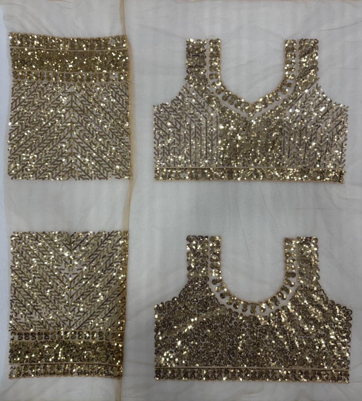 Designer Gold Sequin Saree