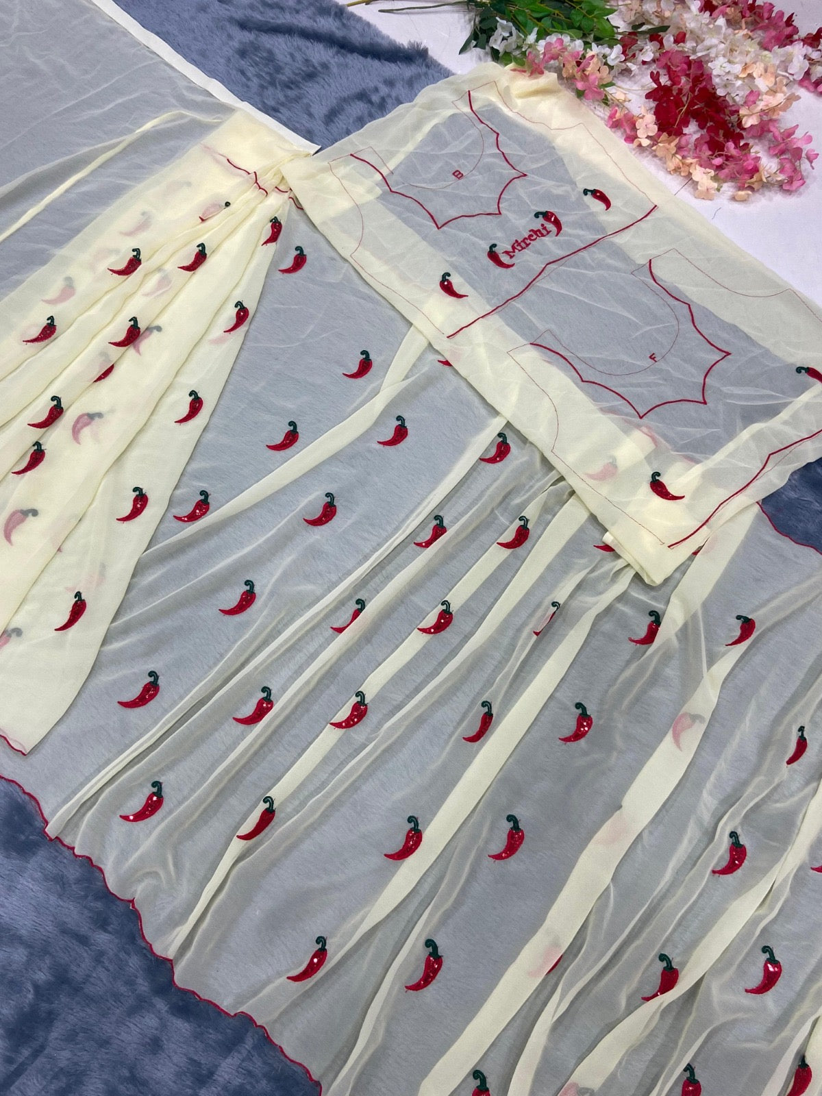 Mirchi Saree - Pre Pleated / Ready Made