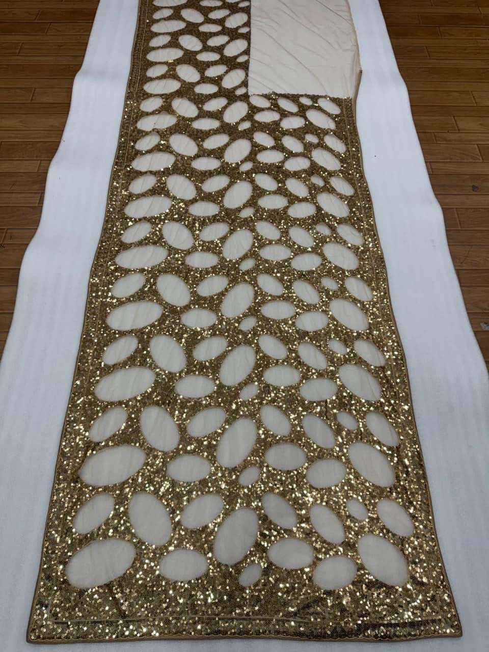 Designer Gold Sequin Saree