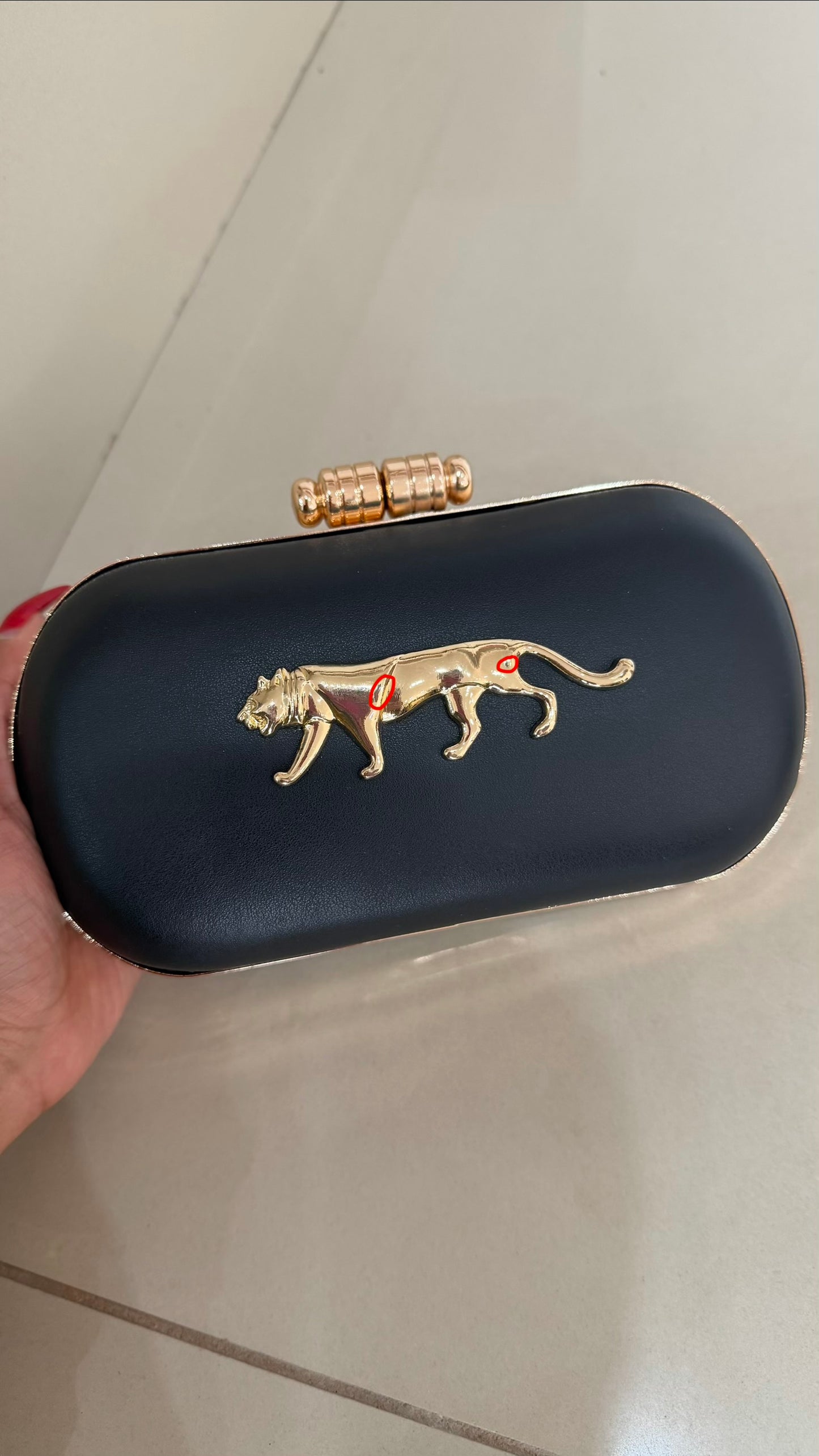 Imperfect Sabyasachi Inspired Plain Black Clutch