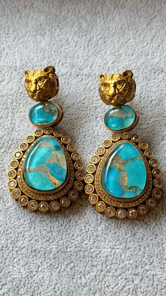 Turquoise Quartz Earring