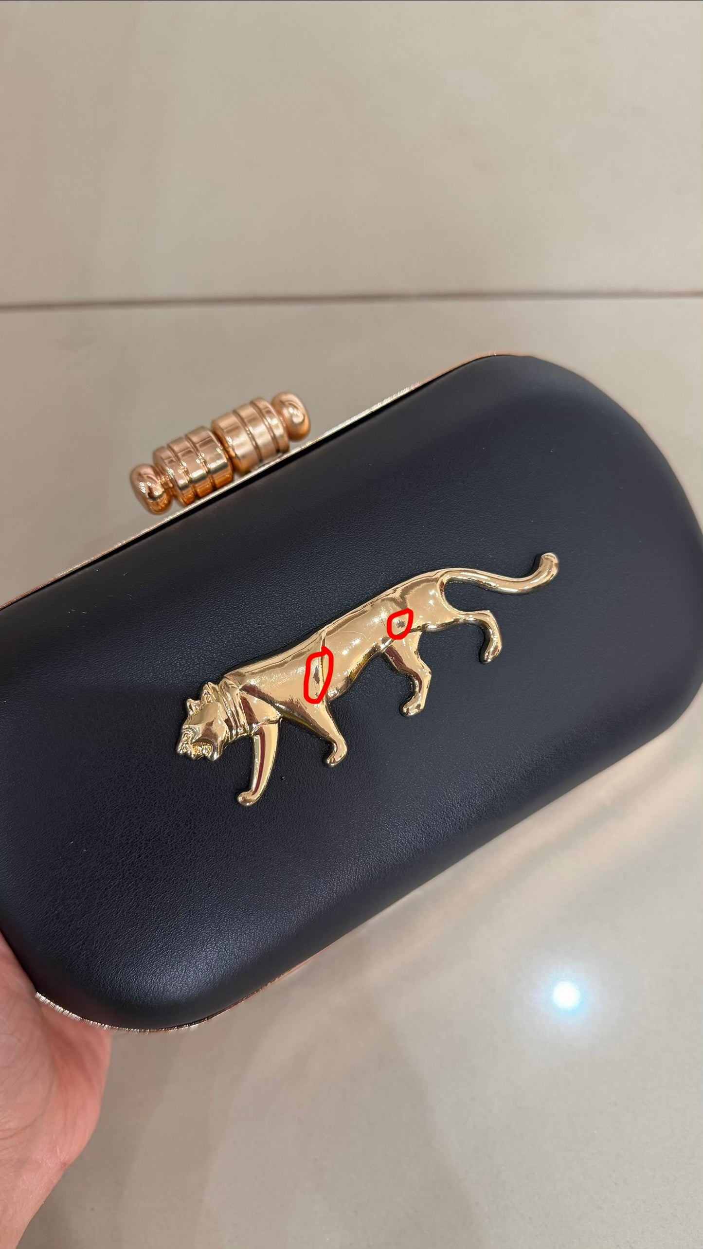 Imperfect Sabyasachi Inspired Plain Black Clutch