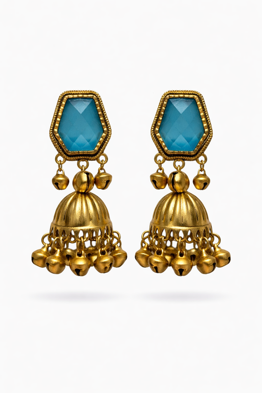Gem Bell Jhumkas