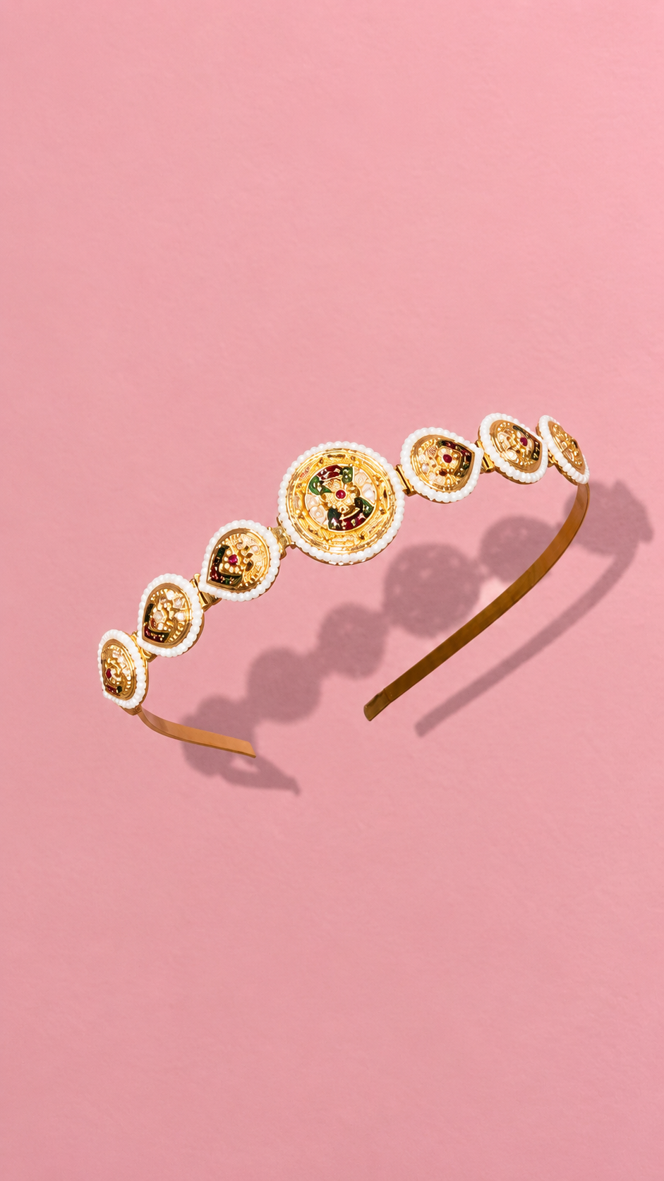 Gold Kundan Alice Band