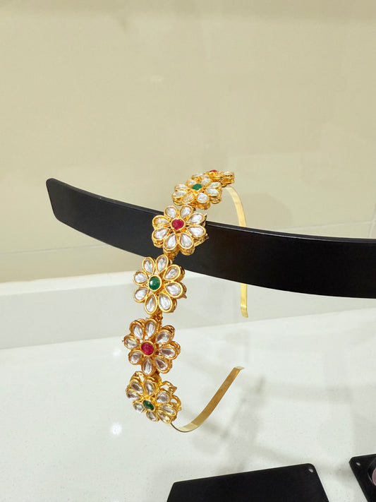 Kundan Multicolor Sheeshphool Alice Band