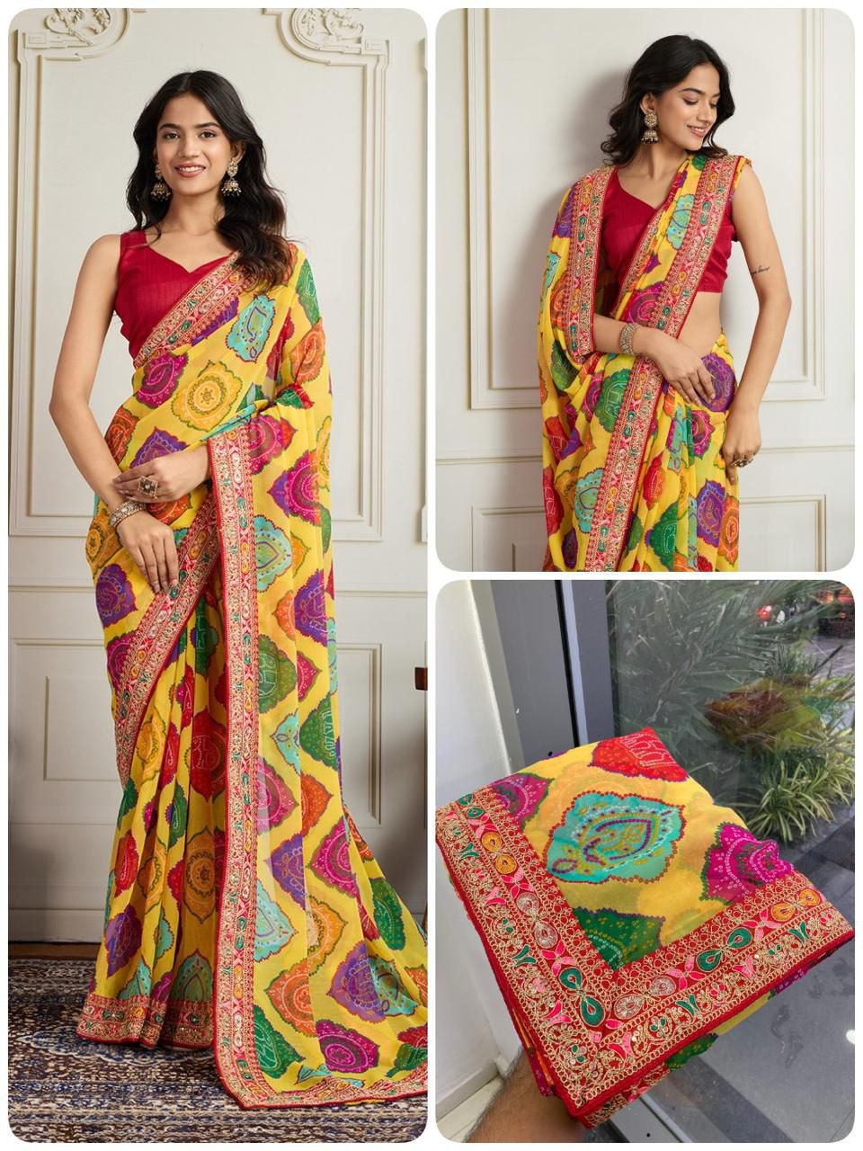 Rangoli Saree - Yellow