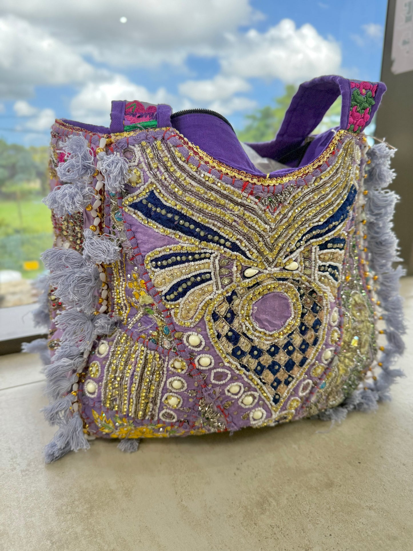Rajasthani Tote - Lilac