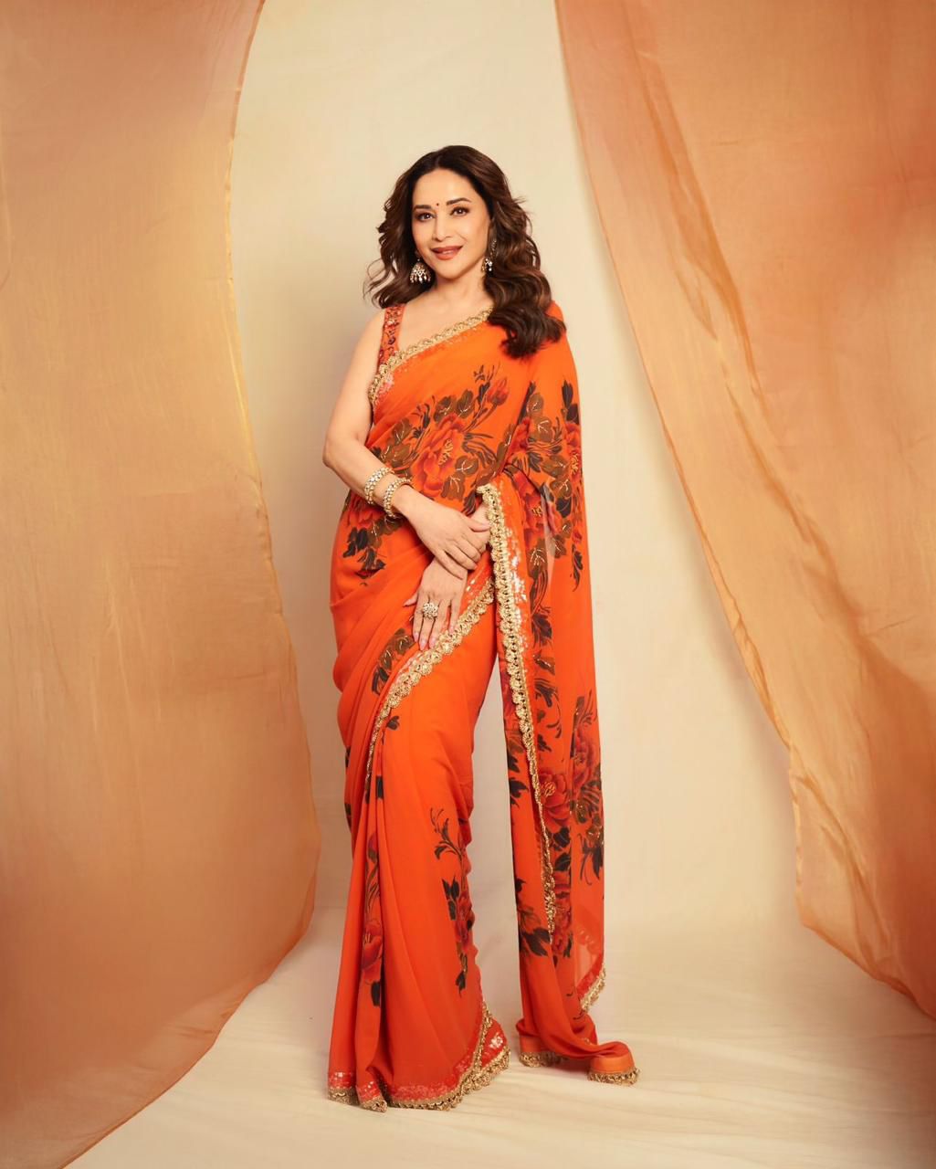 Kesari Rose Saree