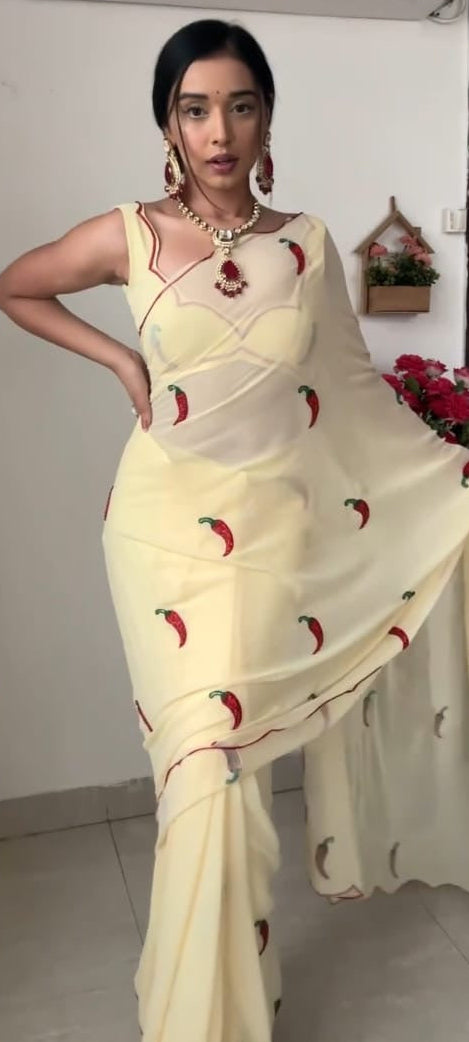 Mirchi Saree - Pre Pleated / Ready Made