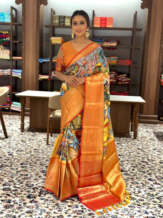 Folk Art Saree