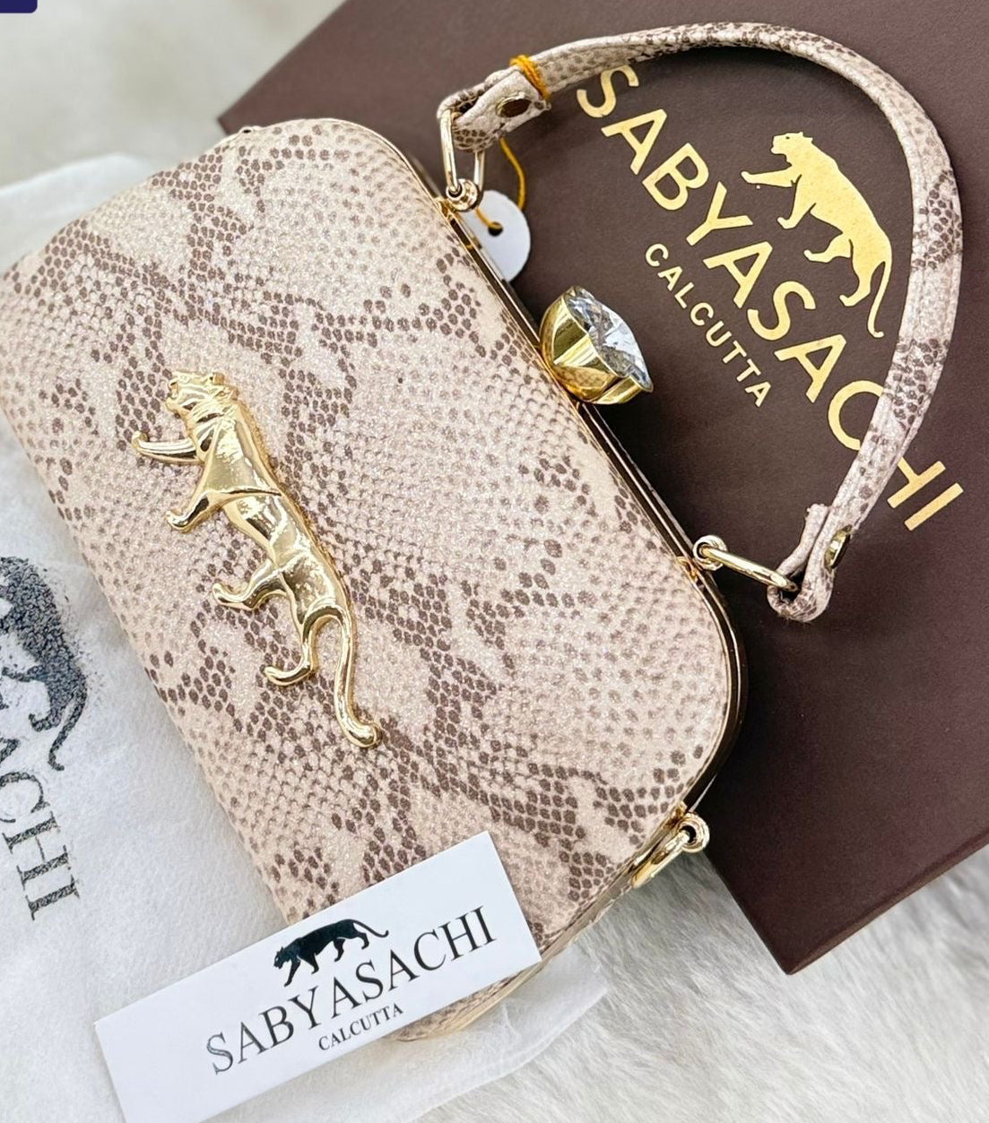 Sabyasachi Inspired Top Handle - Nude/Pink