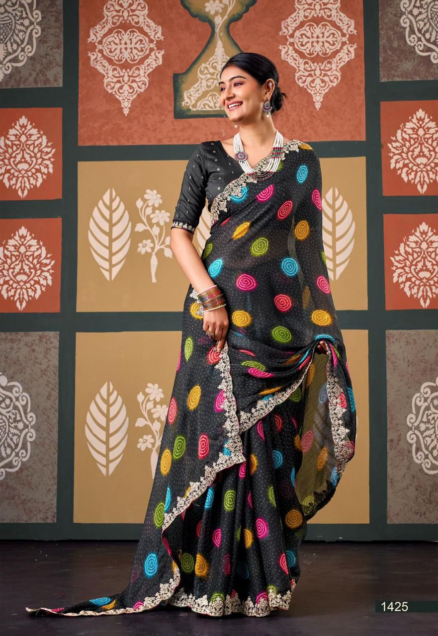 Midnight Rangriti Saree