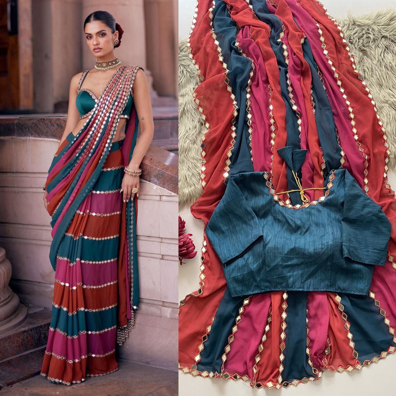 Rang Mahal Mirror Saree