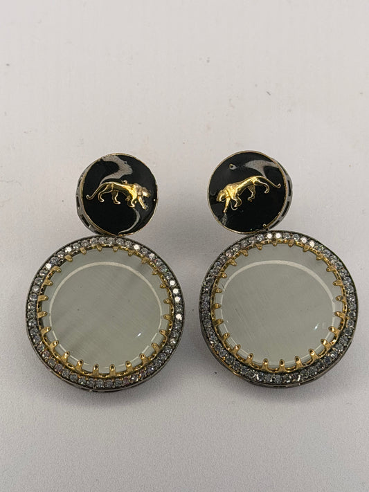 White Quartz Sabyasachi Inspired Earring