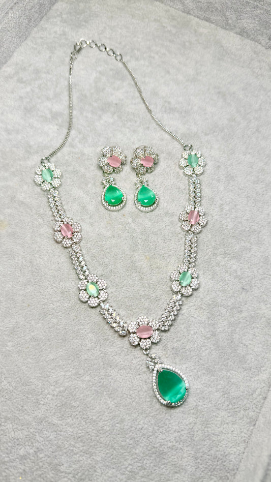 Mint & Pink Diamanté Set